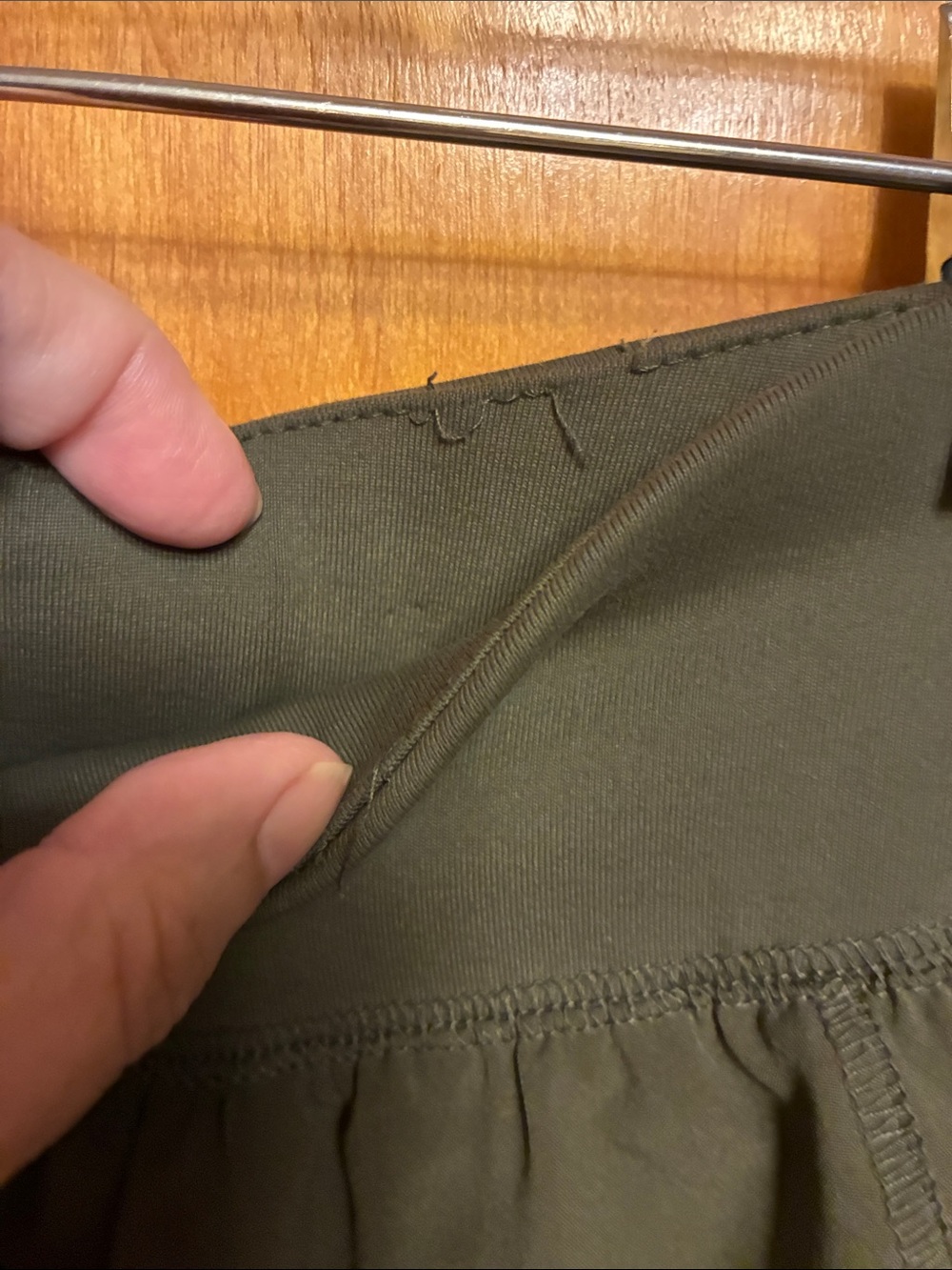 LIVI ACTIVE. Olive Green Skort with Built-In Shorts with pockets. Size L (14-16) - Picture 7 of 11